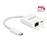 DeLOCK 65402 adaptador y tarjeta de red Ethernet 5000 Mbit/s blanco, Alámbrico, USB Tipo C, Ethernet, 5000 Mbit/s, Blanco