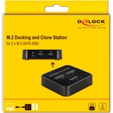 DeLOCK Estación de acoplamiento y clonación USB 3.0 M.2 SATA negro