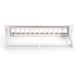 Digitus Panel de parche modular, 12 puertos, sin equipar, Patch Panel gris