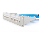 Digitus Panel de parche modular, 12 puertos, sin equipar, Patch Panel gris