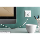 Digitus Toma de datos CAT.6A, empotrada, apantallada, 2x RJ-45 LSA, Caja de conexiones blanco