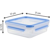 Emsa Clip & Close Rectangular Caja 0,85 L Azul, Transparente 1 pieza(s) transparente/Azul, Caja, Rectangular, 0,85 L, Azul, Transparente, Plástico, 4 h