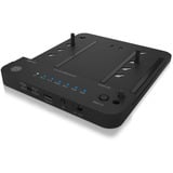 ICY BOX IB-2915MSCL-C31 USB 3.2 Gen 2 (3.1 Gen 2) Type-C Negro, Estación de acoplamiento Unidad de disco duro, SSD, SATA, Serial ATA II, Serial ATA III, 2.5,3.5,M.2, USB 3.2 Gen 2 (3.1 Gen 2) Type-C, Negro, Plástico
