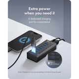 ICY BOX IB-AC618a, Hub USB negro