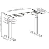 ICY BOX IB-EW205B-T Eléctrico 2 pata(s) Negro, Soporte negro, 125 kg, Eléctrico, 38 mm/s, 2 pata(s), Acero, Negro