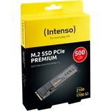 Intenso SSD 500GB Premium M.2 PCIe PCI Express 3.0 NVMe, Unidad de estado sólido 500 GB, M.2, 2100 MB/s