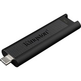 Kingston DataTraveler Max unidad flash USB 1000 GB USB Tipo C Negro, Lápiz USB negro, 1000 GB, USB Tipo C, 1000 MB/s, Deslizar, 12 g, Negro