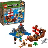 LEGO Minecraft 21152 La aventura en el barco pirata, Juegos de construcción Juego de construcción, Niño/niña, 8 año(s), 386 pieza(s), 705 g