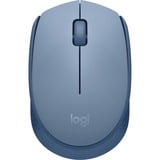 Logitech M171 Ratones, Ratón Azul-gris, Ambidextro, Óptico, RF inalámbrico, Gris