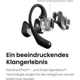 Shokz OpenFit Auriculares Inalámbrico gancho de oreja Llamadas/Música/Deporte/Uso diario Bluetooth Negro negro, Inalámbrico, Llamadas/Música/Deporte/Uso diario, 73,85 g, Auriculares, Negro