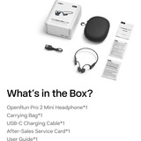 Shokz OpenRun Pro 2 Mini Auriculares Inalámbrico gancho de oreja Deportes Bluetooth Negro, Auriculares con micrófono negro, Inalámbrico, Deportes, 20 - 20000 Hz, 30,3 g, Auriculares, Negro