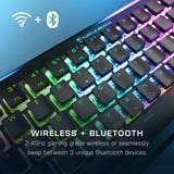 Turtle Beach Vulcan II Mini Air teclado Juego RF Wireless + Bluetooth QWERTZ Alemán Negro, Teclado para gaming negro, Inalámbrico, RF Wireless + Bluetooth, Switch de tecla óptico, QWERTZ, LED RGB, Negro