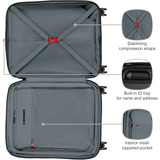 Wenger Prymo Carry-On, maleta rígida, Carretilla antracita
