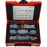 fischer DuoLine + tornillo Systainer M137, Pasador gris claro/Rojo