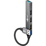goobay 74456, Hub USB gris claro