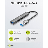 goobay 74456, Hub USB gris claro