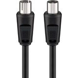 goobay COAX025 cable coaxial 2,5 m negro, 2,5 m, Coaxial, Coaxial, Coaxial