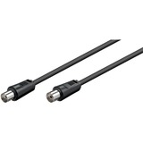 goobay COAX025 cable coaxial 2,5 m Negro negro, 2,5 m, Coaxial, Coaxial, Coaxial, Negro