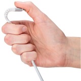 goobay Cable textil USB 2.0 supersuave, conector USB-C > conector USB-C blanco