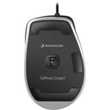 3DConnexion CadMouse Compact ratón mano derecha USB tipo A Óptico negro/Plateado, mano derecha, Óptico, USB tipo A, Negro