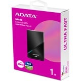 ADATA SE920 Tecnología Thunderbolt (Rayo) 1 TB USB Tipo C 3.2 Gen 2 (3.1 Gen 2) Negro, Unidad de estado sólido negro, 1 TB, USB Tipo C, 3.2 Gen 2 (3.1 Gen 2), 3800 MB/s, 40 Gbit/s, Negro