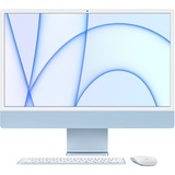 Apple iMac Apple M 61 cm (24") 4480 x 2520 Pixeles 8 GB 256 GB SSD PC todo en uno macOS Big Sur Wi-Fi 6 (802.11ax) Azul, Sistema MAC azul/Celeste, 61 cm (24"), 4.5K Ultra HD, Apple M, 8 GB, 256 GB, macOS Big Sur