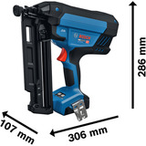 Bosch Clavadora de madera a batería GNH 18V-64-3 Professional solo, 18Volt, Nagler azul/Negro