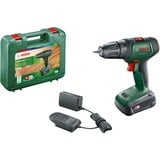 Bosch UniversalDrill 18V 1450 RPM Sin llave 1,2 kg Negro, Verde, Taladro/destornillador verde/Negro, Taladro de pistola, Sin llave, Negro, Verde, 1 cm, 1450 RPM, 3 cm