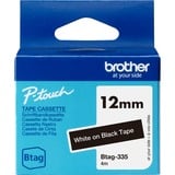 Brother BTAG-335 cinta para impresora de etiquetas Blanco sobre negro, Cinta de escritura Blanco sobre negro, Filipinas, 5 año(s), Brother, P-touch PT-N10, PT-N20, PT-N25BT, 1,2 cm