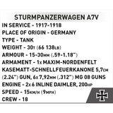 COBI Sturmpanzerwagen A7V, Juegos de construcción 