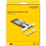 DeLOCK PCI Express x1 a 2 x ranura SFP Gigabit LAN i350, Adaptador de red 