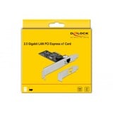 DeLOCK Tarjeta PCI Express x1 a 1 x RJ45 2,5 Gigabit LAN i225, Adaptador de red 