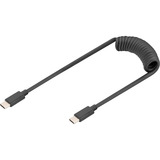 Digitus Cable en espiral USB 2.0 USB-C > USB-C negro