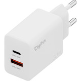 Digitus Cargador USB GaN 30W, 1x USB-C, 1x USB-A blanco