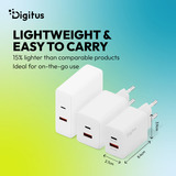 Digitus Cargador USB GaN 30W, 1x USB-C, 1x USB-A blanco