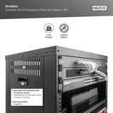 Digitus Rack de equipo universal de 19 pulgadas con ruedas, Rack, caja de servidor negro
