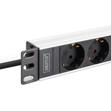 Digitus Regleta de enchufes 19" PDU con perfil de aluminio, 9 tomas negro/Aluminio