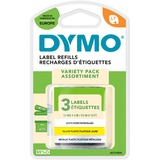 Dymo LetraTag assorted 3 pack cinta para impresora de etiquetas, Cinta de escritura Poliéster, Bélgica, 4 m, 3 pieza(s), 57 mm, 94 mm
