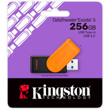 Kingston DTXS/256GB, Lápiz USB negro/Naranja