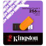 Kingston DataTraveler 256GB Portable USB 3.2 Gen 1 Exodia S (Black/Orange), Lápiz USB negro/Naranja, 256 GB, USB tipo A, 3.2 Gen 1 (3.1 Gen 1), Girar, 8,72 g, Negro, Naranja