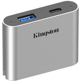 Kingston Workflow USB 3.2 Gen 1 5G USB-A y USB-C miniHub, Estación de acoplamiento plateado/Negro, USB 3.2 Gen 1 (3.1 Gen 1) Type-C, USB 3.2 Gen 1 (3.1 Gen 1) Type-A, USB 3.2 Gen 1 (3.1 Gen 1) Type-C, 5000 Mbit/s, Plata, China, Workflow