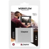 Kingston Workflow USB 3.2 Gen 1 5G USB-A y USB-C miniHub, Estación de acoplamiento plateado/Negro, USB 3.2 Gen 1 (3.1 Gen 1) Type-C, USB 3.2 Gen 1 (3.1 Gen 1) Type-A, USB 3.2 Gen 1 (3.1 Gen 1) Type-C, 5000 Mbit/s, Plata, China, Workflow