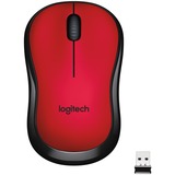 Logitech M220 Silent ratón Ambidextro RF inalámbrico Óptico 1000 DPI rojo, Ambidextro, Óptico, RF inalámbrico, 1000 DPI, Negro, Rojo