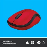 Logitech M220 Silent ratón Ambidextro RF inalámbrico Óptico 1000 DPI rojo, Ambidextro, Óptico, RF inalámbrico, 1000 DPI, Negro, Rojo