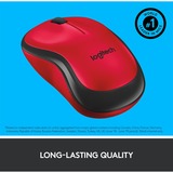 Logitech M220 Silent ratón Ambidextro RF inalámbrico Óptico 1000 DPI rojo, Ambidextro, Óptico, RF inalámbrico, 1000 DPI, Negro, Rojo
