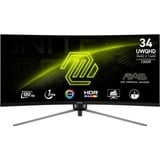 MSI MAG 345CQRDE pantalla para PC 86,4 cm (34") 3440 x 1440 Pixeles UltraWide Dual Quad HD Negro, Monitor de gaming negro, 86,4 cm (34"), 3440 x 1440 Pixeles, UltraWide Dual Quad HD, 1 ms, Negro