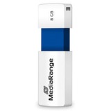 MediaRange Color Edition 8 GB, Lápiz USB blanco/Azul
