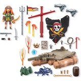 PLAYMOBIL Piratas recuperación de tesoro en balsa pirata, Juegos de construcción 