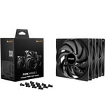 be quiet! Pure Wings 3 140mm PWM high-speed 3-Pack, Ventilador negro
