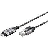 goobay Cable adaptador Ethernet USB-C 3.2 Gen2 > RJ-45, Slim negro/Gris